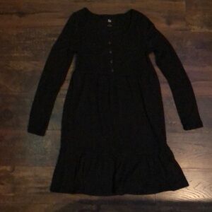SO black ribbed dress Small